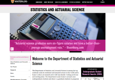 Actuarial Science at University of Waterloo