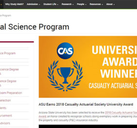 Actuarial Science Arizona State University